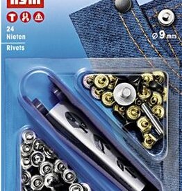 Prym  - nieten 9m zilver/ oudijzer  - 403 152
