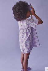 Katoen fluor madras neon groen en lilac