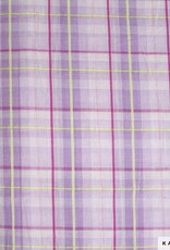 Katoen fluor madras neon groen en lilac