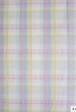 Katoen fluor madras neon fuchsia en blauw Katoen fluor madras neon fuchsia en blauw