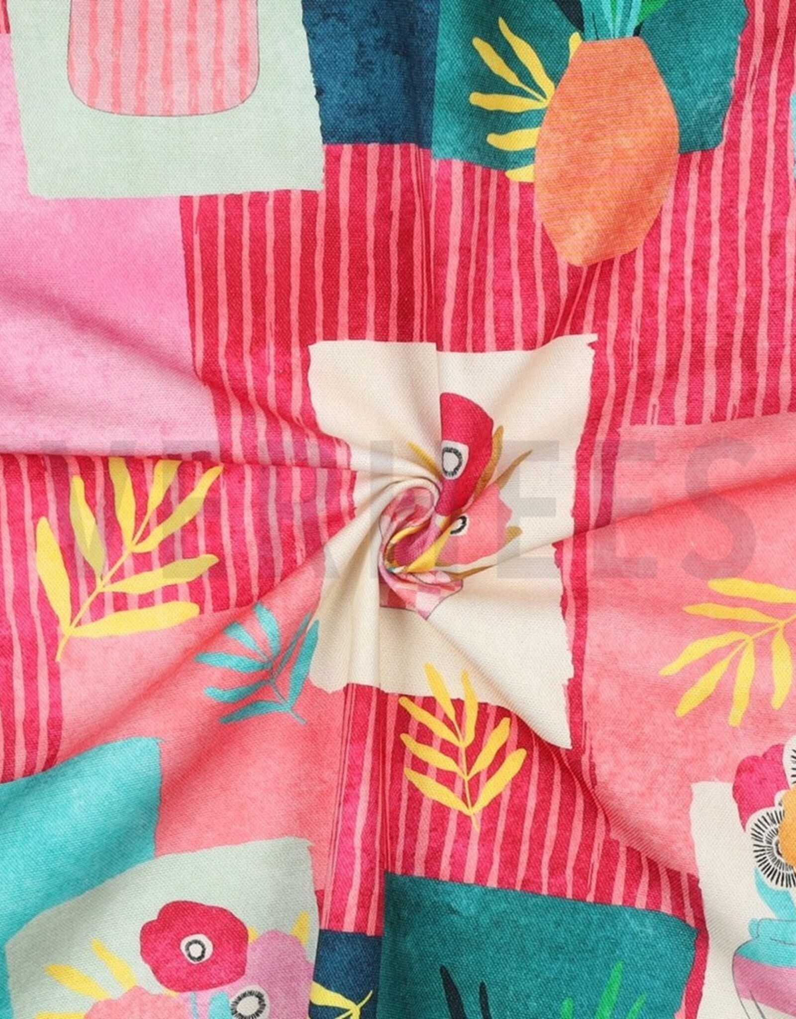 Canvas tossed vases Nerida Hansen licht roze