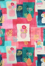 Canvas tossed vases Nerida Hansen licht roze Canvas tossed vases Nerida Hansen licht roze