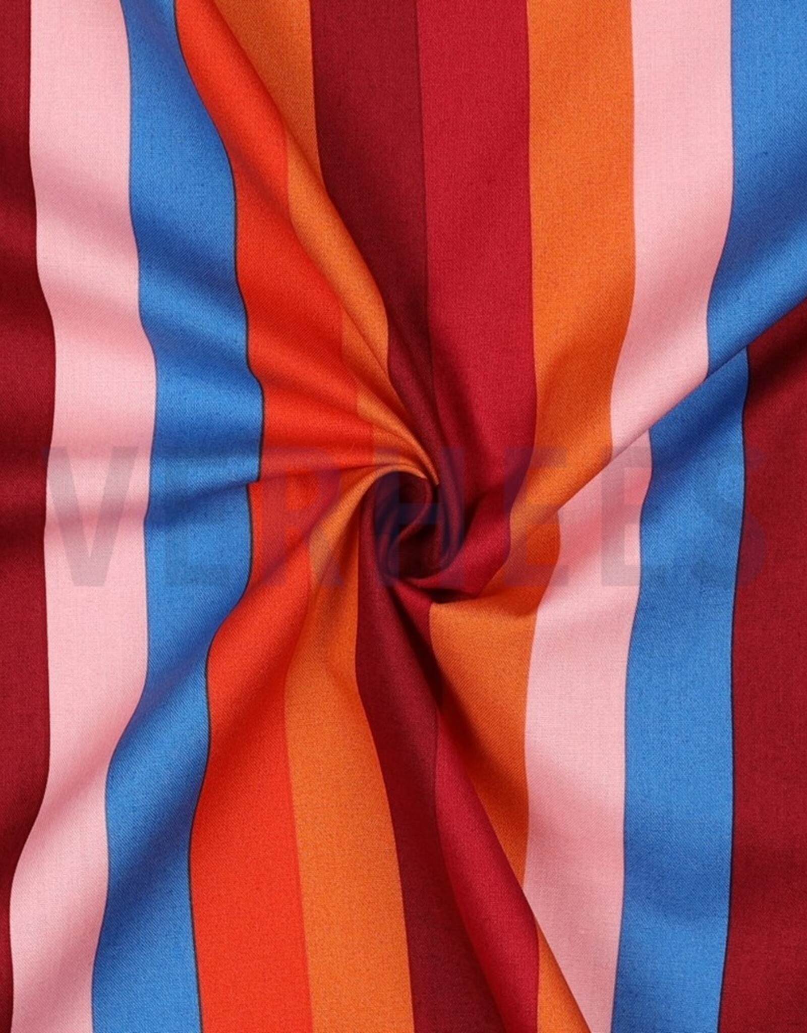 Katoen poplin zomer strepen bordeaux