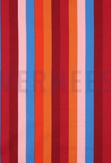 Katoen poplin zomer strepen bordeaux