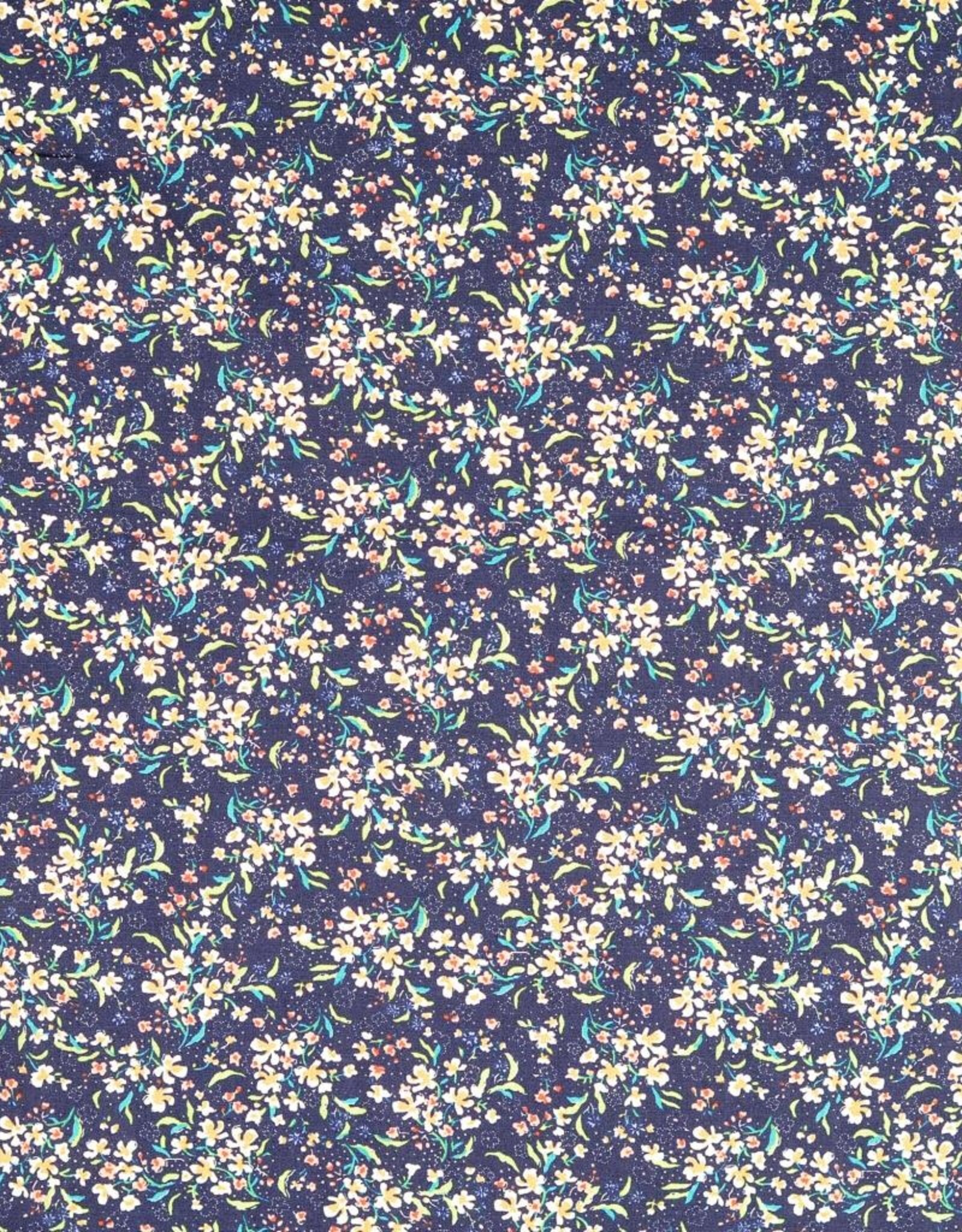 Katoen poplin klein design navy