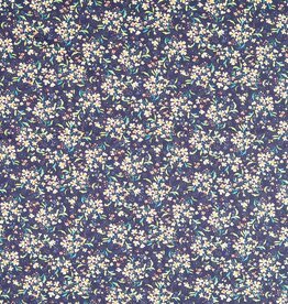Katoen poplin klein design navy
