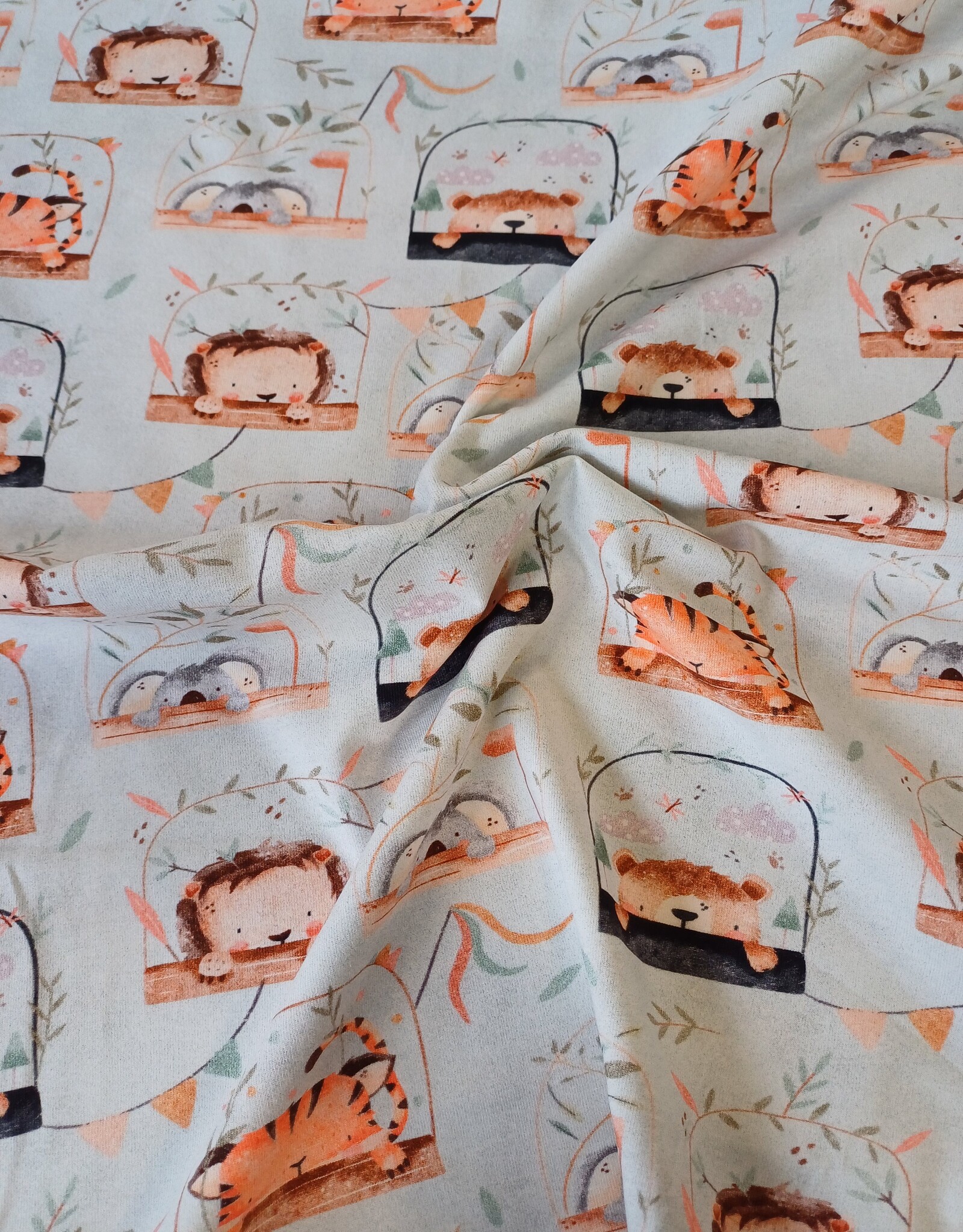 Katoen Jersey dieren vriendjes