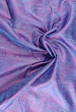 Voering bedrukt paisley Blauw, paars