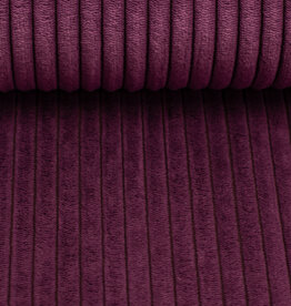 Wanja grof ribvelours aubergine