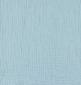 Double Gauze Uni zacht blauw