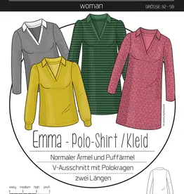 Ki-ba-doo Patroon Emma polo-shirt/ kleed  dames
