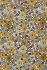 swafing Jacquard bloemen oker