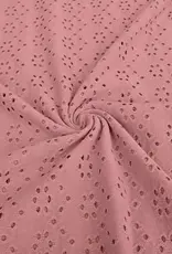 Jersey broderie oudroze Jersey broderie oudroze