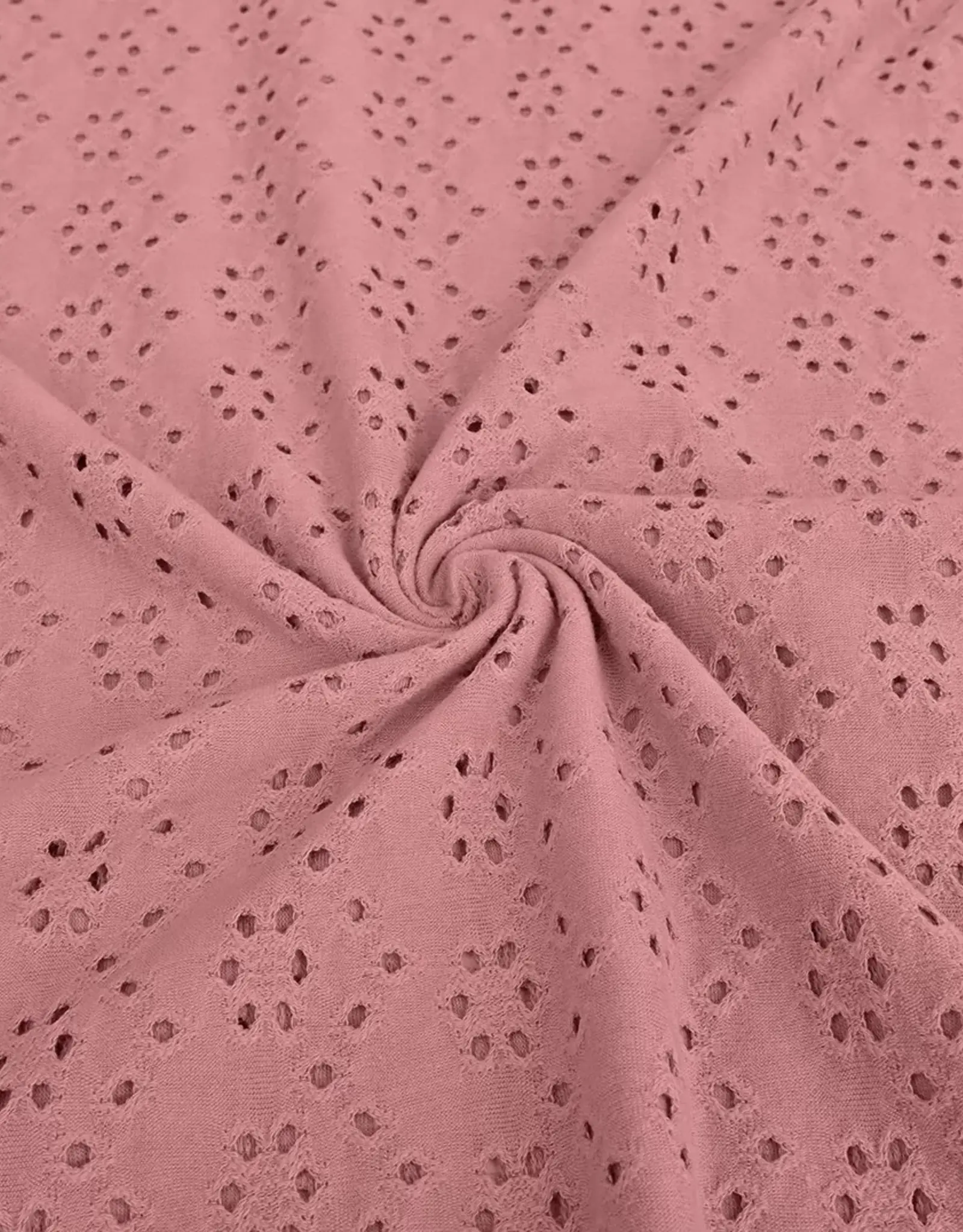 Jersey broderie oudroze