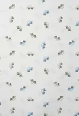 Katoen poplin  autootjes wit