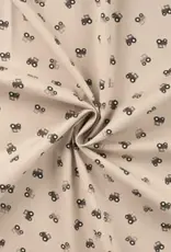 Katoen poplin  tractors beige Katoen poplin  tractors beige