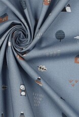 Fijne poplin beertjes jeans