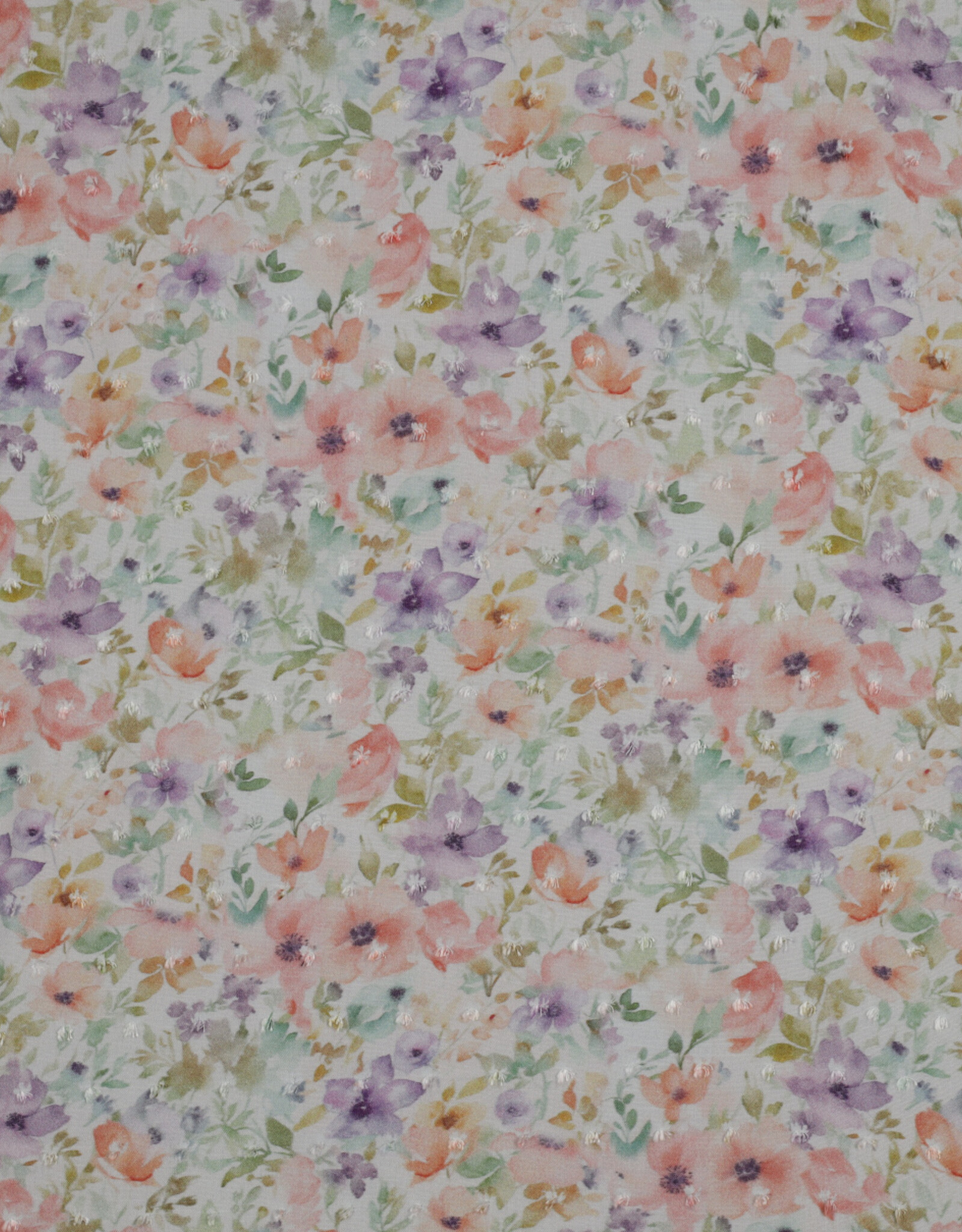 Stoffenschuur selectie Viscose dobby bloemen pastel
