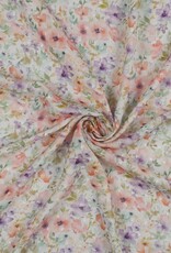 Stoffenschuur selectie Viscose dobby bloemen pastel