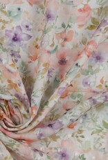 Stoffenschuur selectie Viscose dobby bloemen pastel