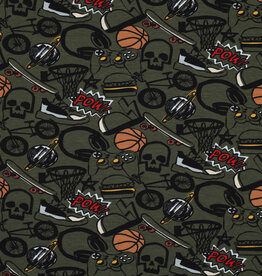 Jersey cool teenager army green