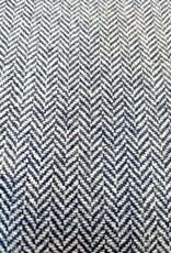 Tweed visgraat marine - ecru Tweed visgraat marine - ecru