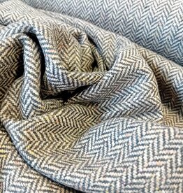 Tweed visgraat  beige- ecru
