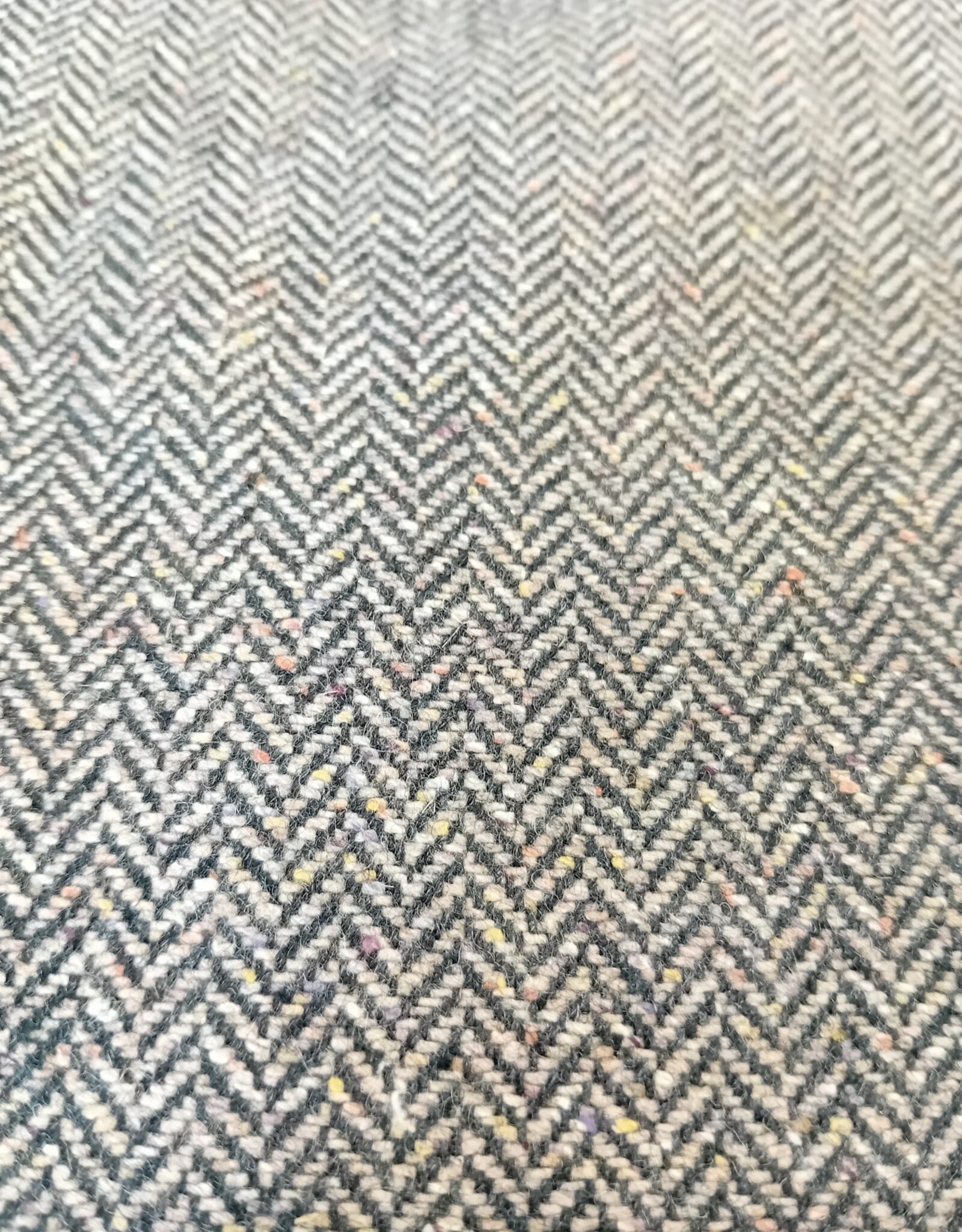 Tweed visgraat  beige- ecru