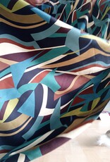 Viscose satijn abstract herfstkleuren Viscose satijn abstract herfstkleuren