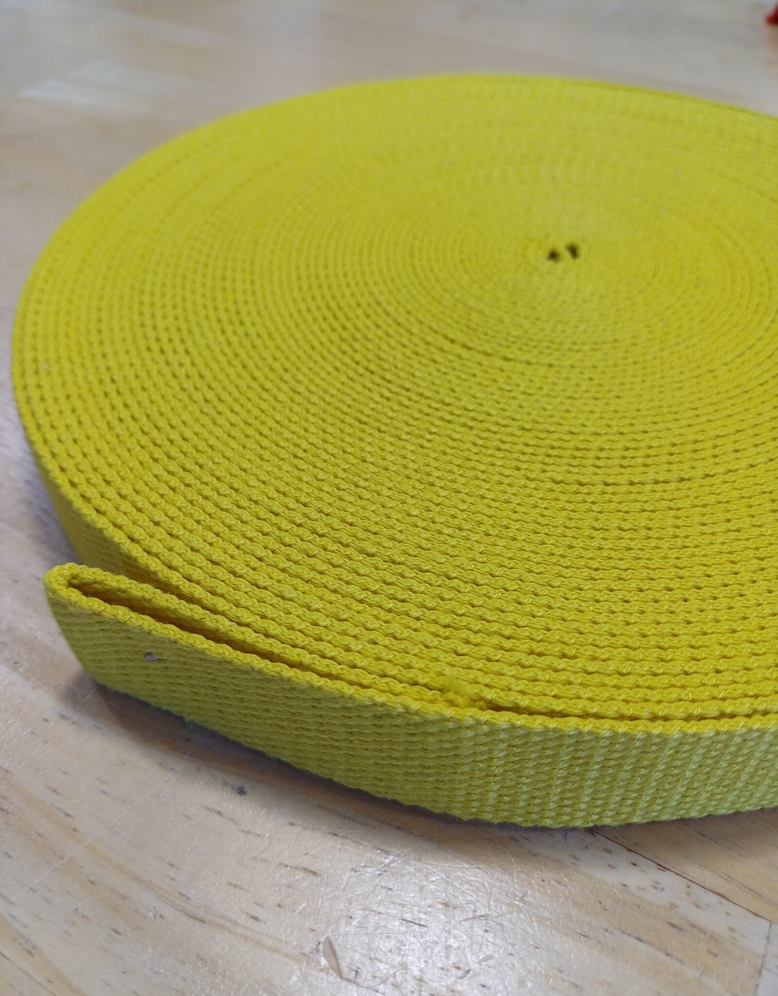 Tassenband  keperband 25mm geel