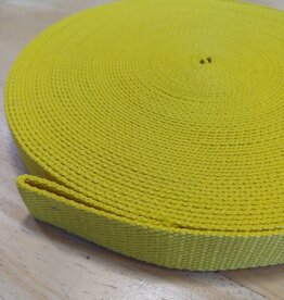 Tassenband  keperband 25mm geel