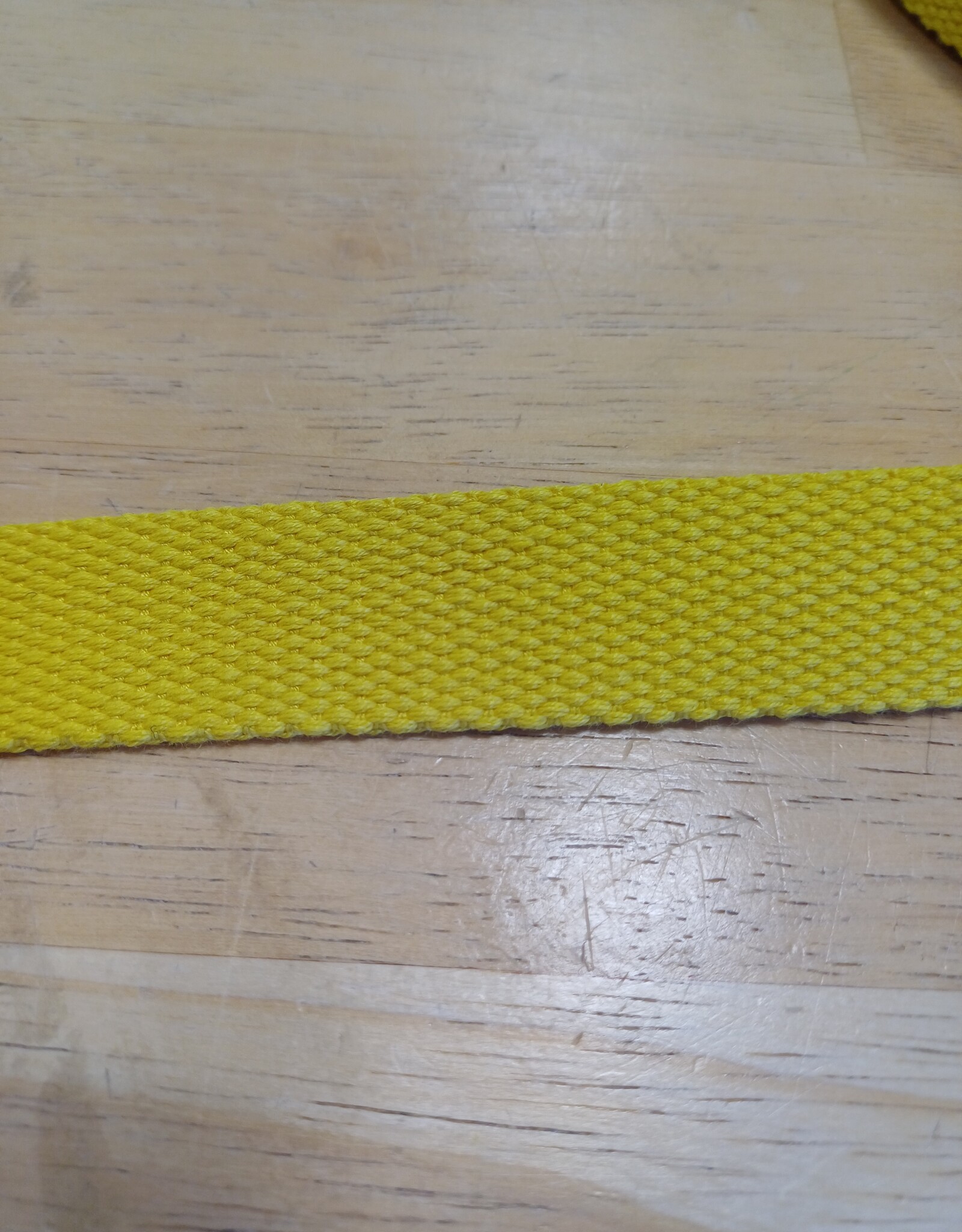 Tassenband  keperband 25mm geel