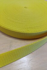 Tassenband  keperband 25mm geel Tassenband  keperband 25mm geel