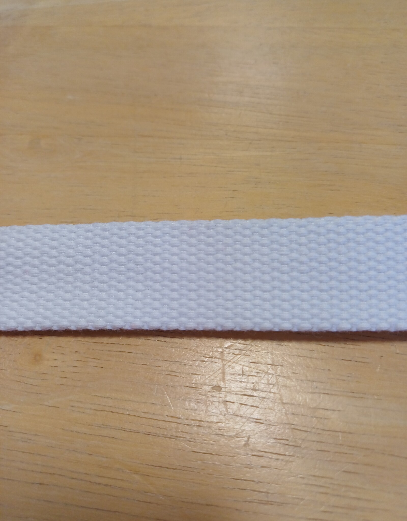 Tassenband  keperband 25mm wit
