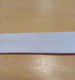 Tassenband  keperband 25mm wit