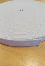 Tassenband  keperband 25mm wit Tassenband  keperband 25mm wit