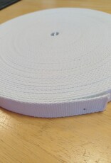 Tassenband  keperband 25mm wit Tassenband  keperband 25mm wit