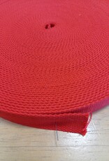 Tassenband  keperband 25mm rood Tassenband  keperband 25mm rood