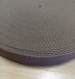 Tassenband  keperband 25mm bruin