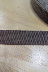 Tassenband  keperband 25mm bruin Tassenband  keperband 25mm bruin