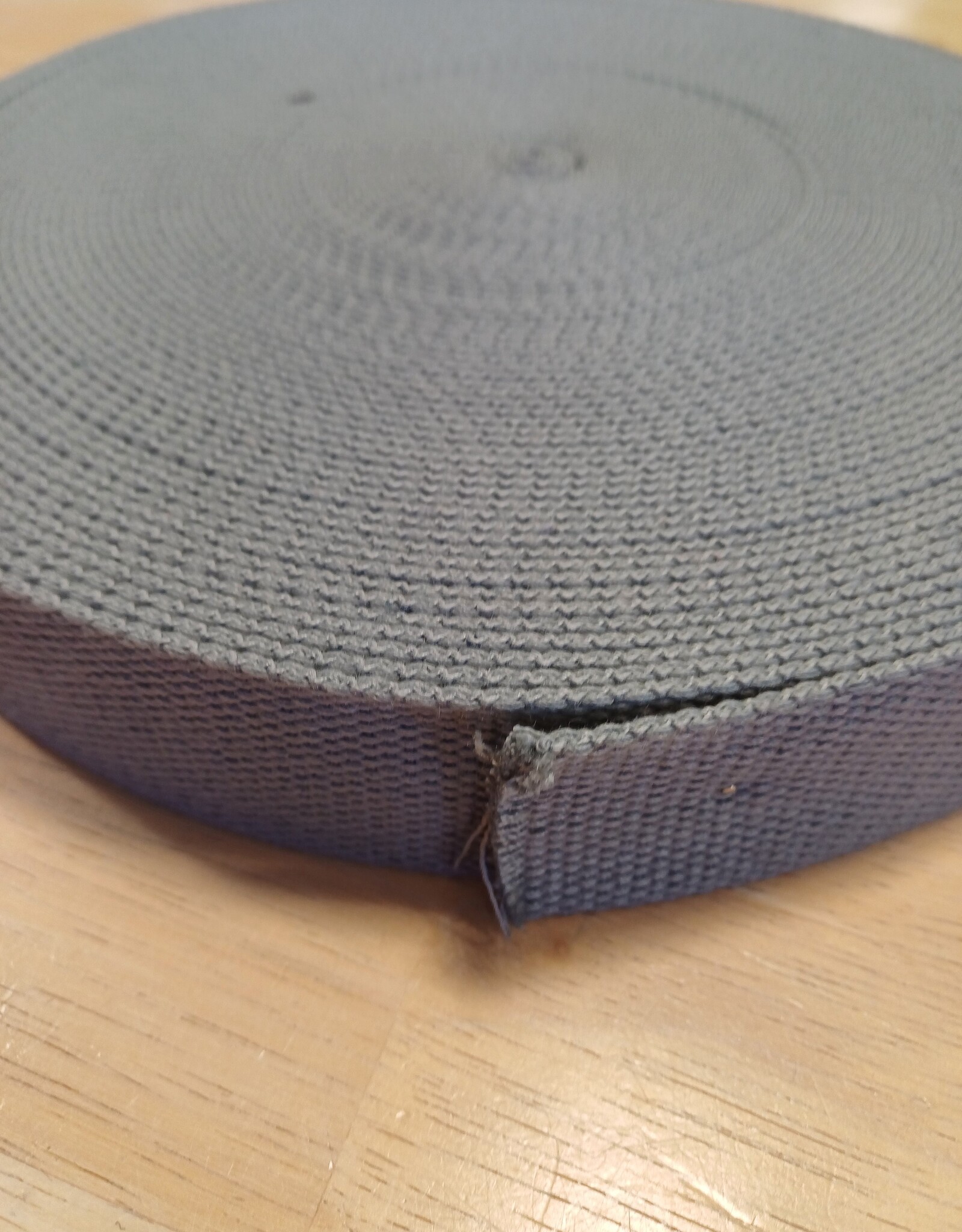 Tassenband keperband 38mm lichtgrijs