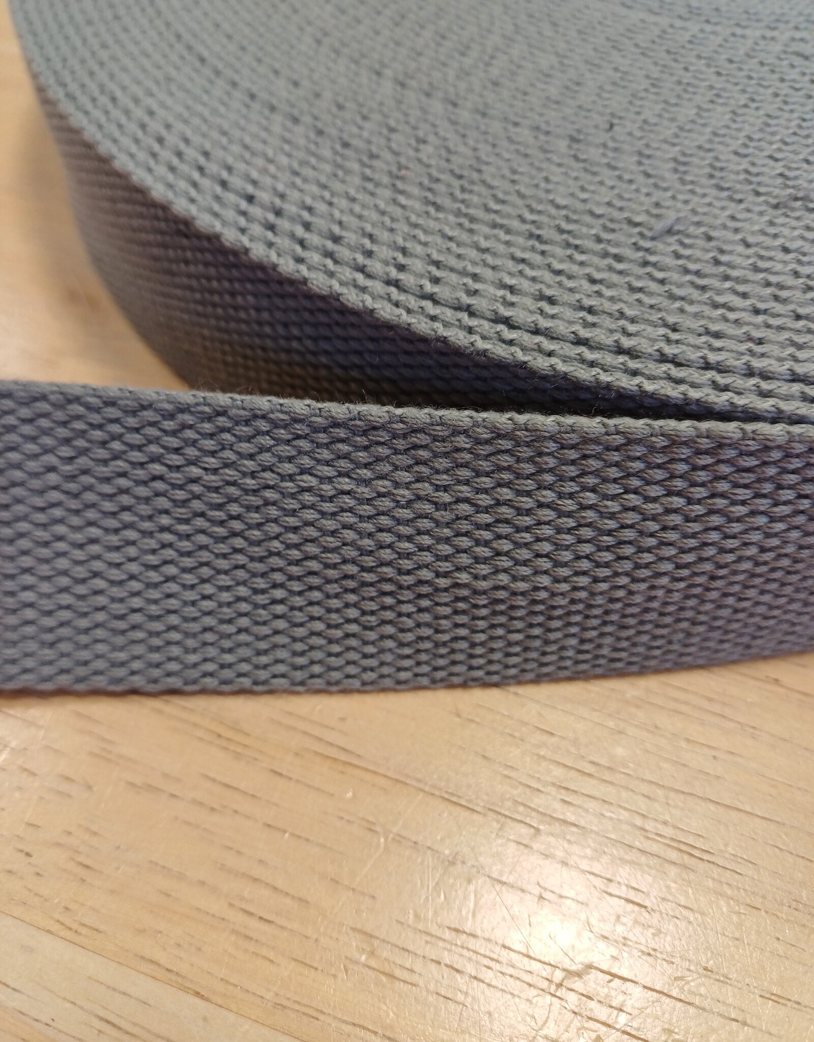 Tassenband keperband 38mm lichtgrijs