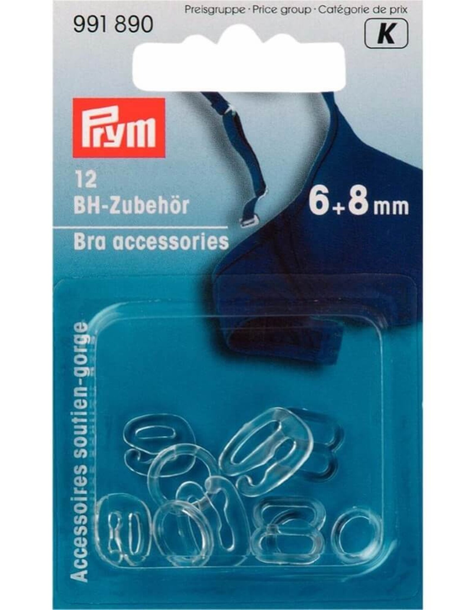 Prym BH-accessoires kunststof 6-8mm transparant 991 890