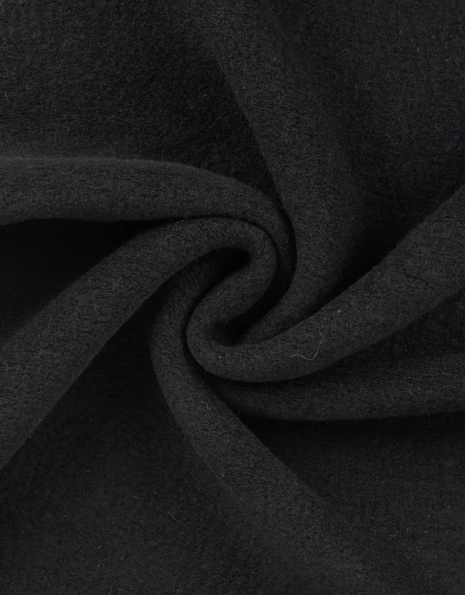 Mantelstof lana cotta wol zwart