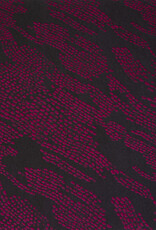 Hilco Dubbelzijdige jacquard satijn Sofie zwart fuchsia