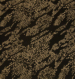 Dubbelzijdige jacquard satijn Sofie zwart beige