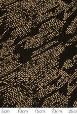 Dubbelzijdige jacquard satijn Sofie zwart beige