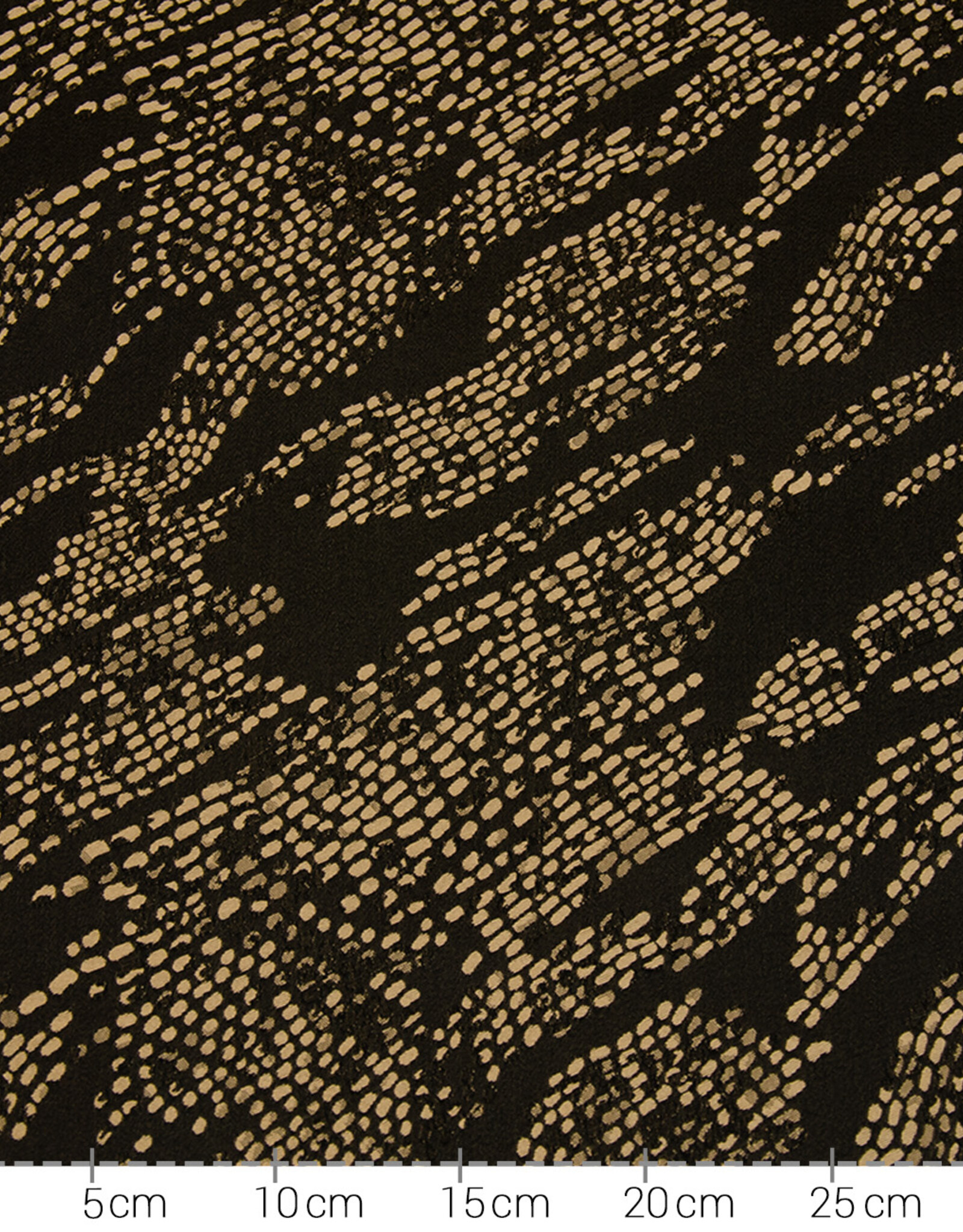 Dubbelzijdige jacquard satijn Sofie zwart beige