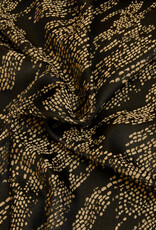 Dubbelzijdige jacquard satijn Sofie zwart beige