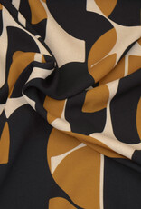 Viscose Xelta abstract roest zwart beige